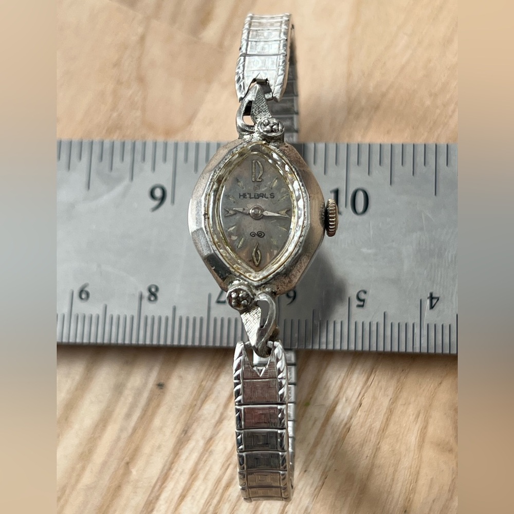 Helbros Rare Vintage Mechanical Ladies Watch Stainless Stretch Bracelet Case - Picture 4 of 13